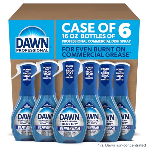 6 Pack Dawn Pro Heavy Duty Powerwash Dish Spray