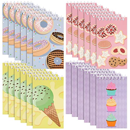 24 Pack Ice Cream Spiral Notepads Party Favors