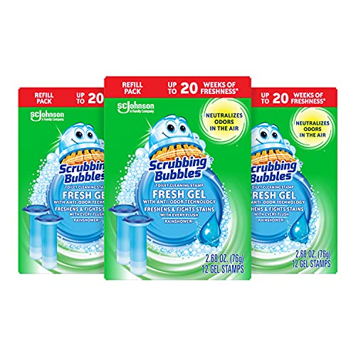 12 Count Scrubbing Bubbles Fresh Gel Toilet Cleaning Stamps