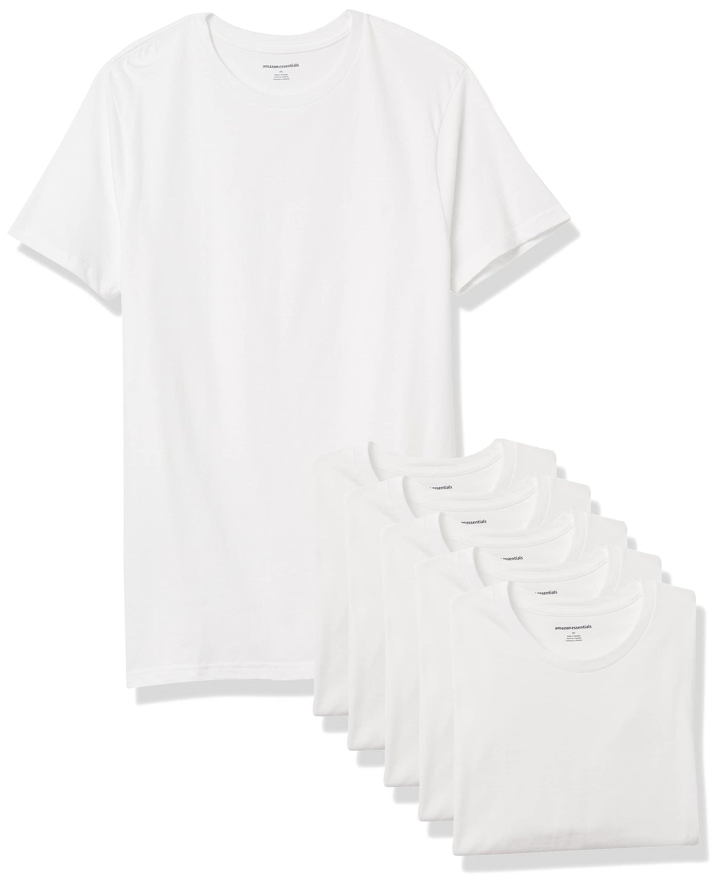 Amazon Essentials Men's Crew Neck T-Shirts, 6-Pack