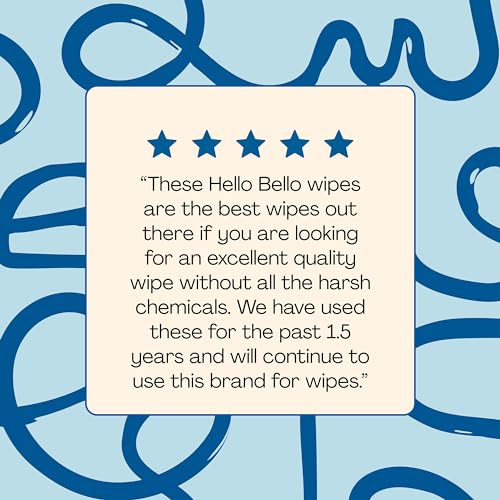 Hello Bello Extra Gentle Unscented Baby Wipes - Plant Based - Made with 99% Water and Aloe for Babies and Kids - 720 Count