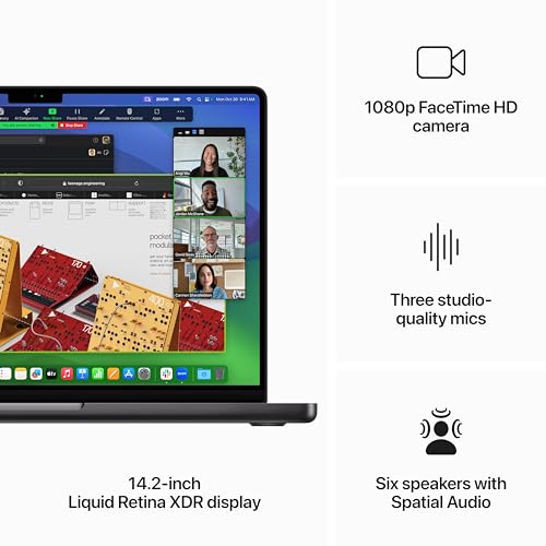 Apple 2023 MacBook Pro Laptop M3 Pro chip with 11‑core CPU, 14‑core GPU: Built for Apple Intelligence, 14.2-inch Liquid Retina XDR Display, 18GB Unified Memory, 512GB SSD Storage; Space Black