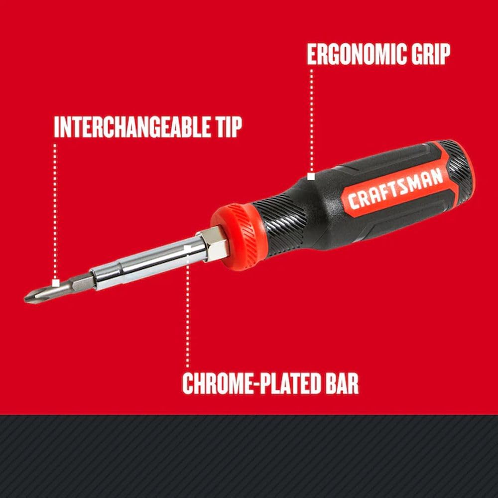 CRAFTSMAN Screwdriver with 6 Multi-Bits Storage