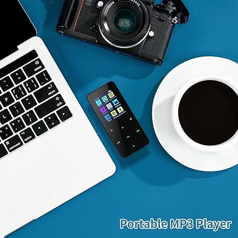 144GB MP3 Player - Music Player with Bluetooth 5.2 HiFi Sound Shuffle Single Loop FM Radio Built-in HD Speaker Voice Recorder Mini Design Ideal for Sport