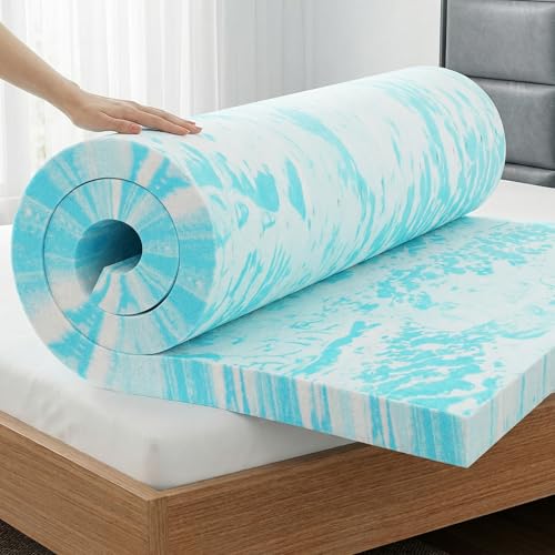 Twin 2-Inch Cooling Gel Memory Foam Mattress Topper