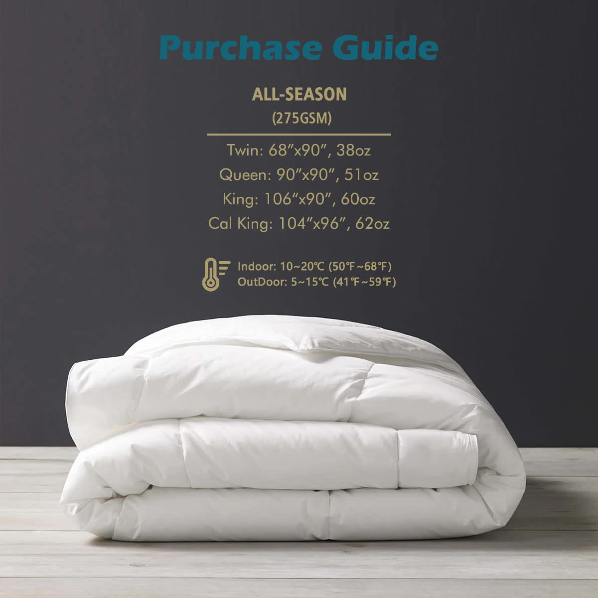 Cobnom Organic Feathers Down Comforter Twin Size, All Season Feathers Down Duvet Insert, Soft 100% Cotton Covered Bed Comforter Insert with Ties, Ivory White, 68x90