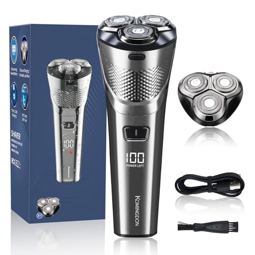 Waterproof Rechargeable Cordless Electric Shaver with Extra Head