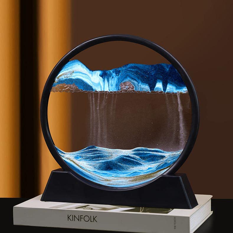 Moving Sand Art Picture for Desktop Decoration