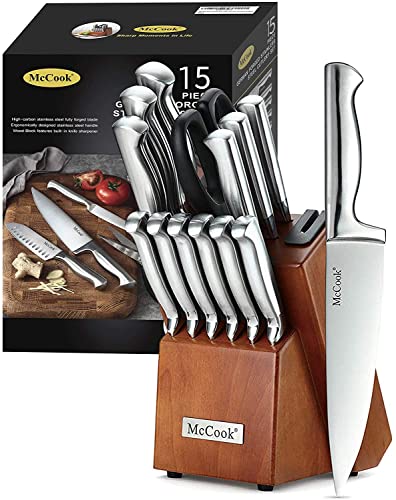 McCook Knife Block Set with Built-In Sharpener