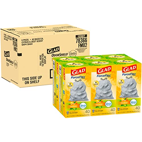 40 Count Glad ForceFlex Kitchen Trash Bags