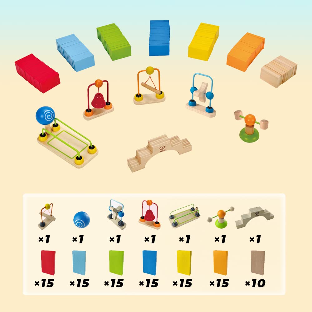 Hape Wooden Domino Set with 107 Building Pieces