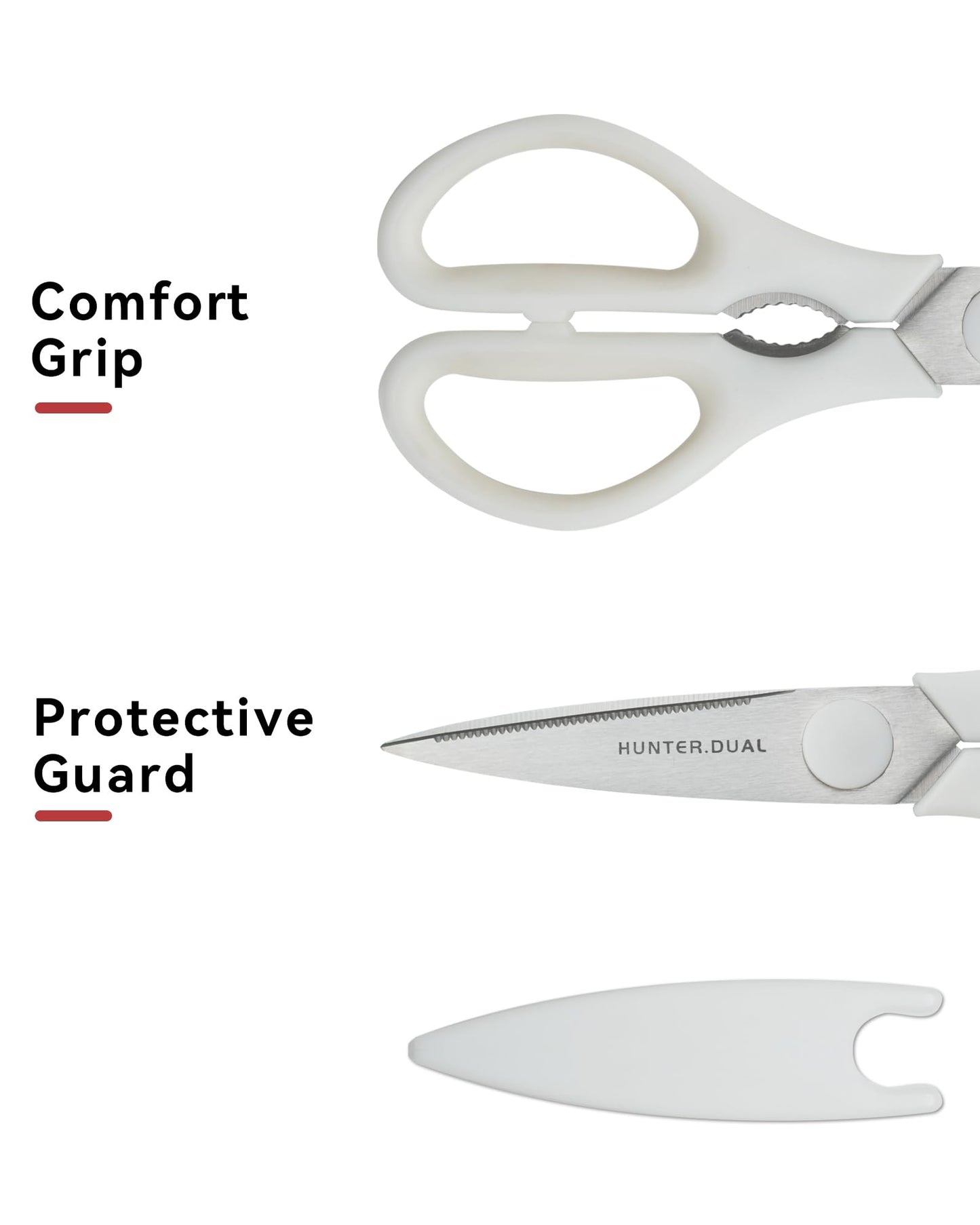 HUNTER.DUAL Heavy Duty Kitchen Scissors for Cooking