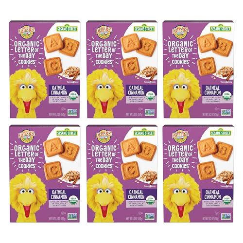 6 Pack Earth's Best Organic Toddler Oatmeal Cinnamon Cookies (OU-D)