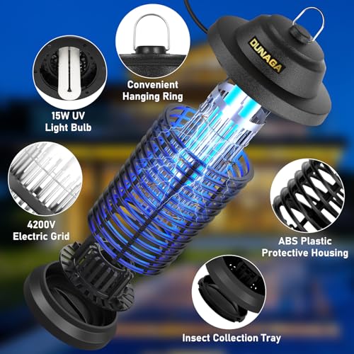 Bug Zapper Outdoor, Mosquito Zapper Fly Zapper for Outdoor Indoor, Mosquito Killer for Home, Backyard, Patio