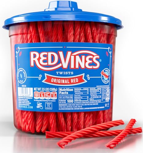3.5 lb Red Vines Licorice Candy Twists Jar