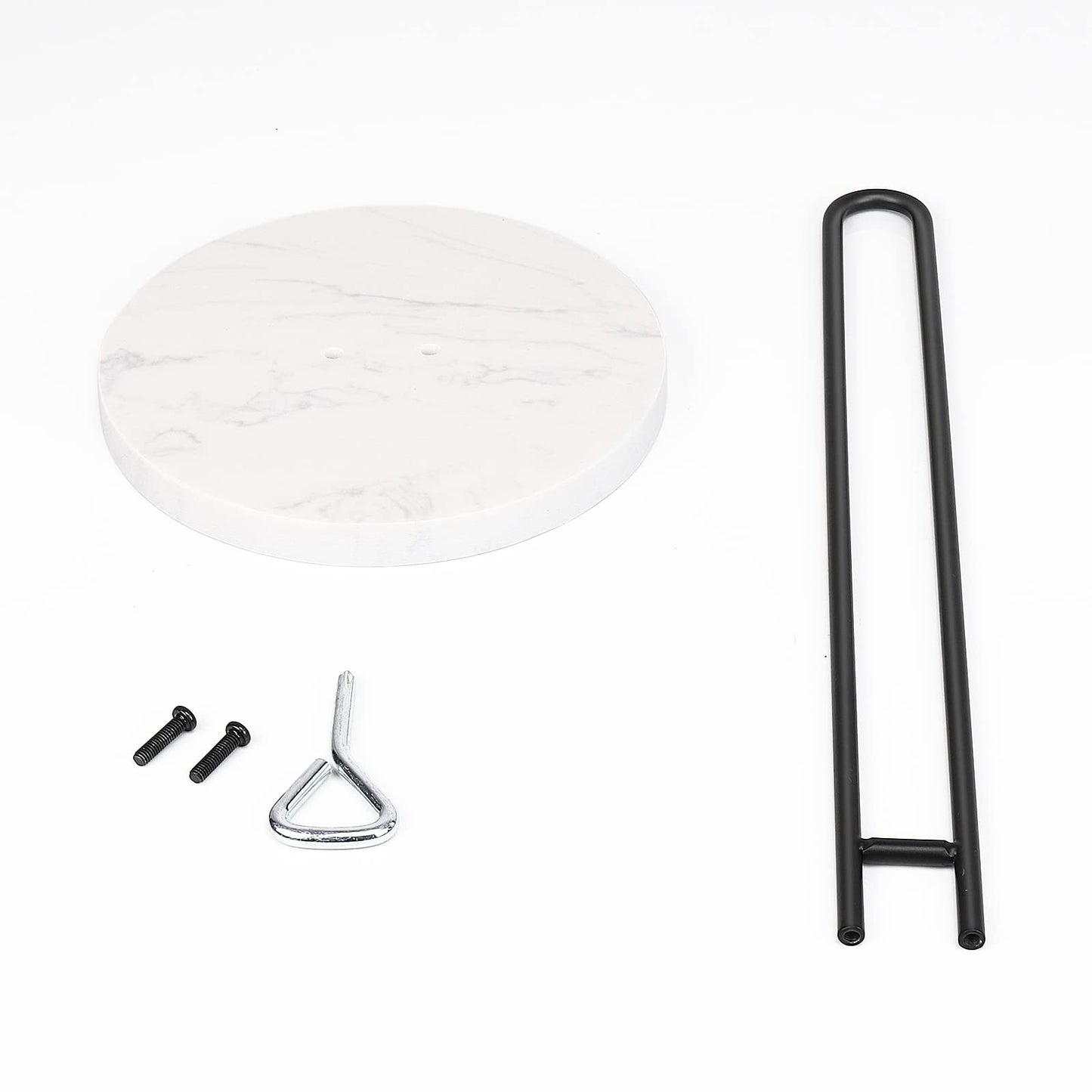 Winmien Simple Paper Towel Holder with Marble Base, Kitchen Standing Magnetic Paper Towel Roll Holder- for Bathroom Kitchen Countertop, Standard or Jumbo-Sized Roll Holder(Black)
