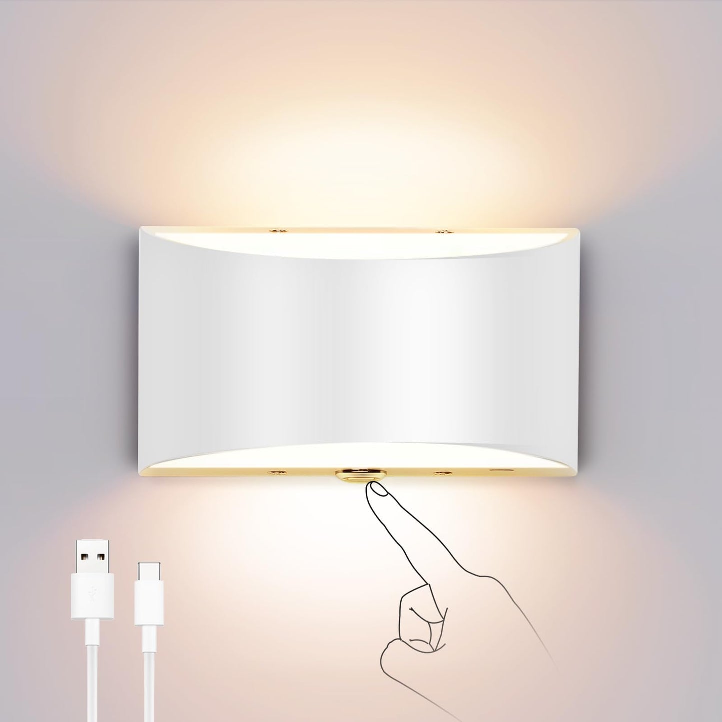 Lightess Rechargeable Wall Sconce for Modern Spaces