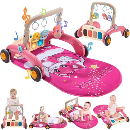 Musical Baby Play Gym Walker with Piano Mat