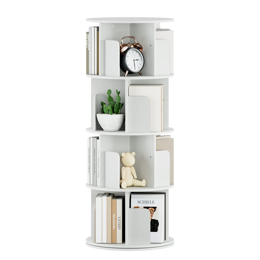 360° Rotating Bookshelf Organizer for Small Spaces
