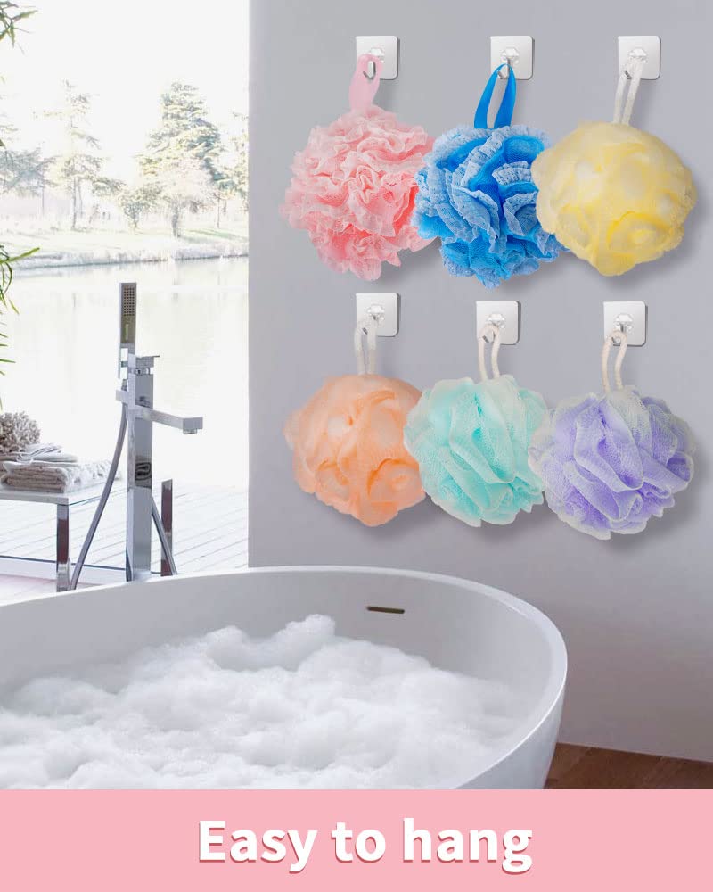 Carrie Joe Bath Loofah Sponge Soft Mesh Shower Puffs for Body Wash Bath Sponge Body Scrub for Women & Men Body Exfoliator-Bathing Accessories