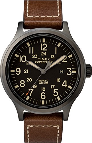Timex Expedition Scout 43mm Men's Leather Watch