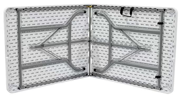 Elevon Portable Utility Camping Crafting Folding Table, 6 Feet, White