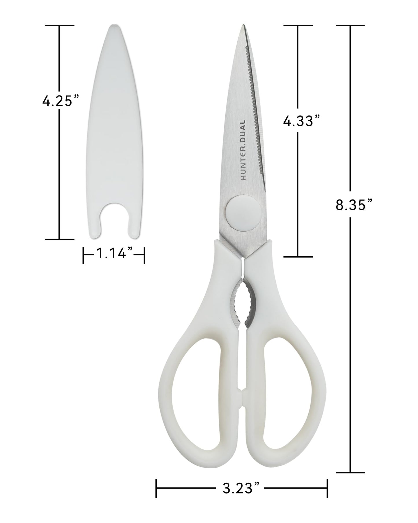 HUNTER.DUAL Heavy Duty Kitchen Scissors for Cooking