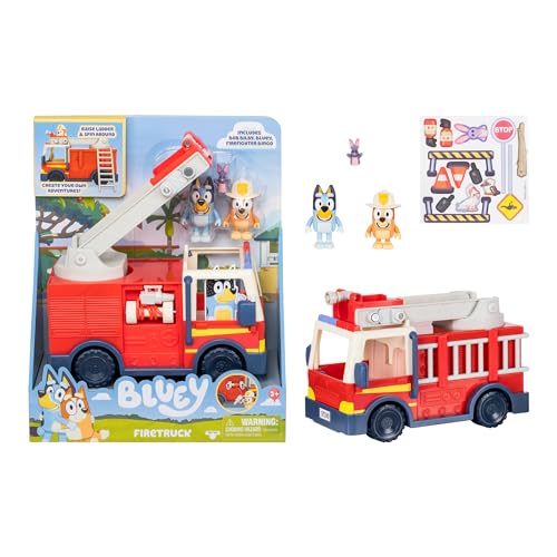Bluey Firetruck Toy with Firefighter Figures