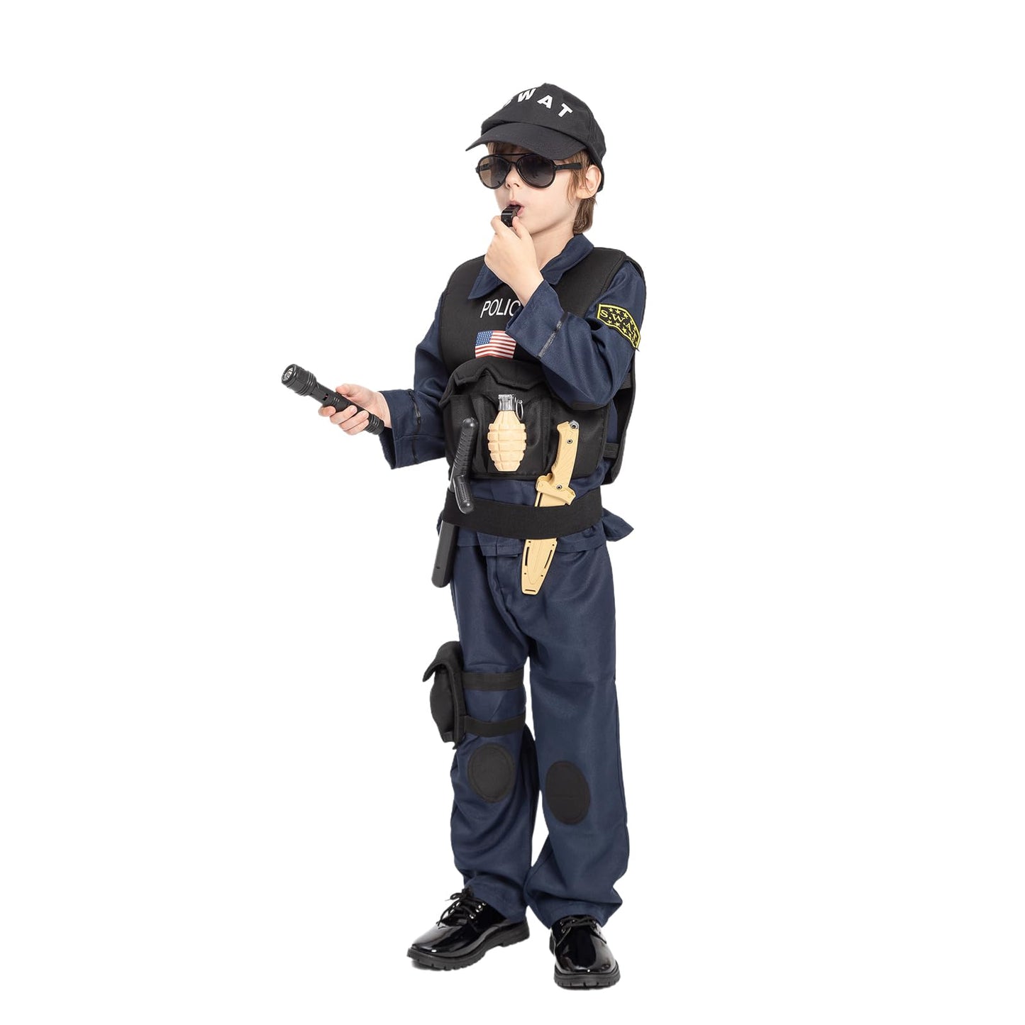 Kids SWAT Police Costume Role Play Set