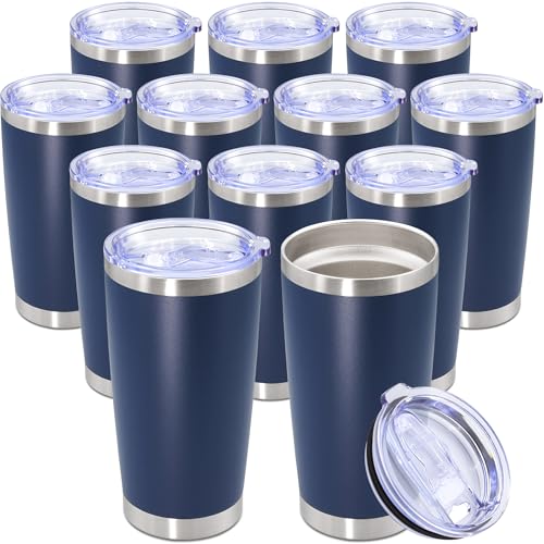 12 Pack Insulated 20oz Stainless Steel Tumbler Cups