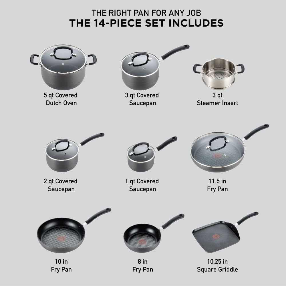 T-fal 14-Piece Nonstick Cookware Set