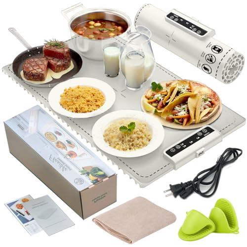 Electric Food Warming Mat with Fast Heating Tray