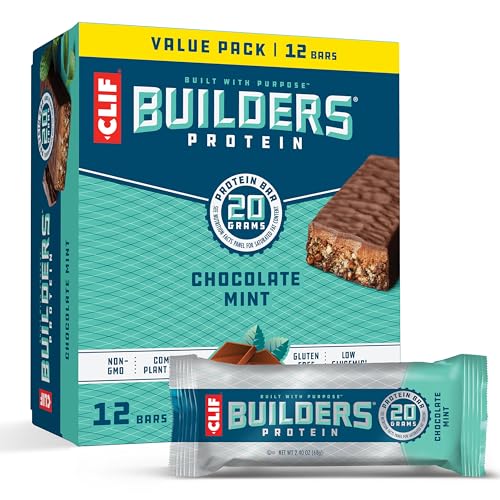 12 Pack CLIF BUILDER'S Protein Bars, 20g Plant Protein