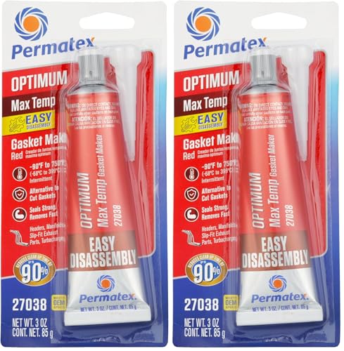 2 Pack Permatex High Temperature Gasket Maker 3 oz