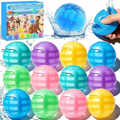 12 Pack Reusable Self-Sealing Water Balloons