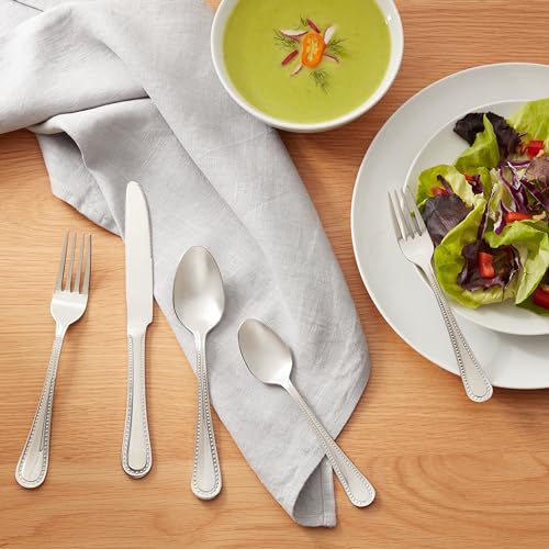 Amazon Basics 20-Piece Stainless Steel Flatware Set