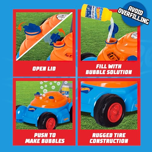 Hot Wheels Bubble Lawn Mower for Toddlers