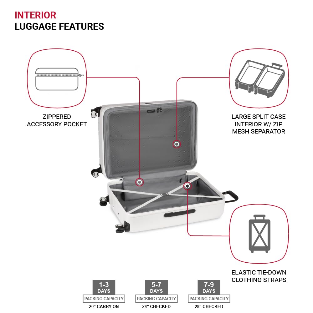 3-Piece SwissGear Expandable Spinner Luggage Set