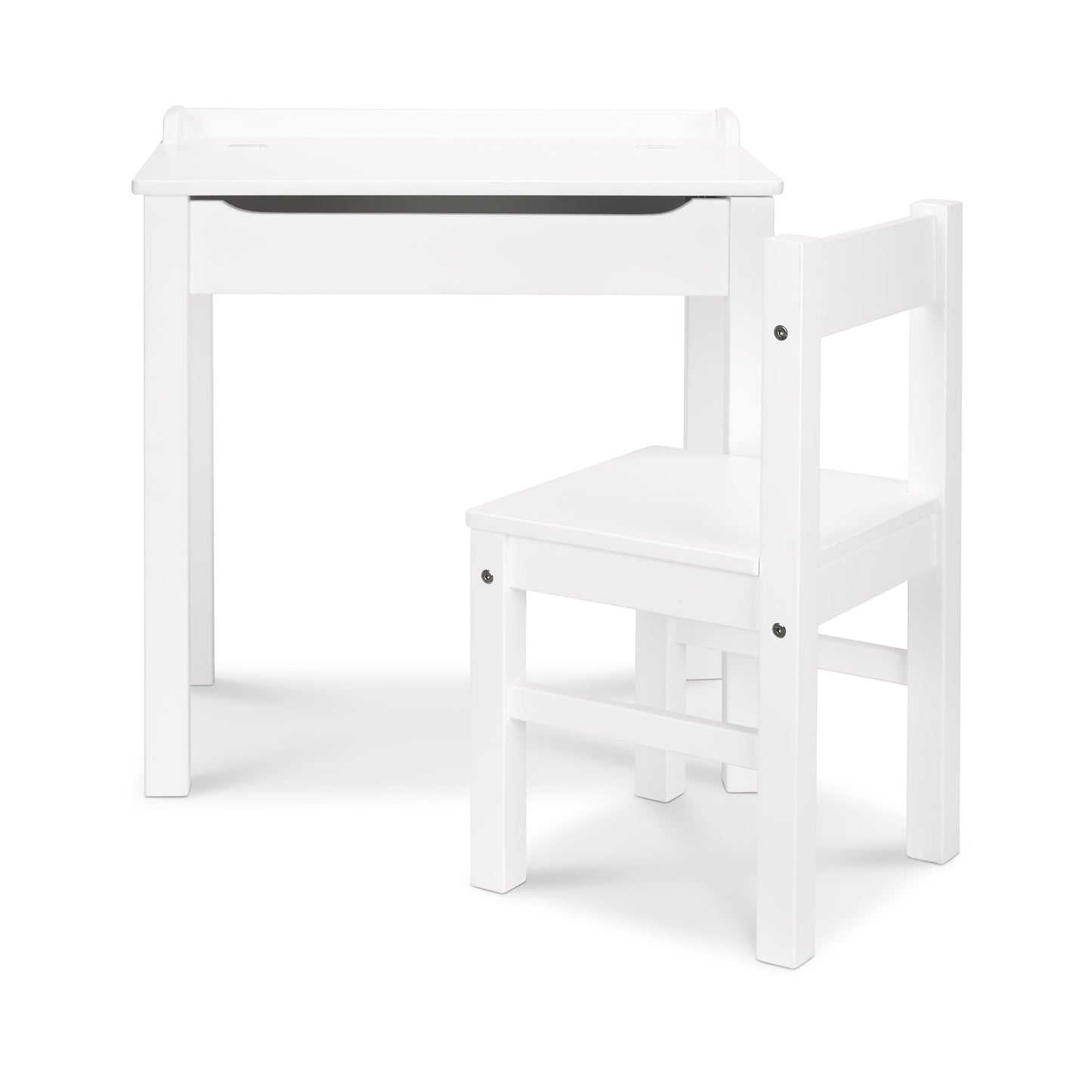 Melissa & Doug White Lift-Top Desk & Chair Set