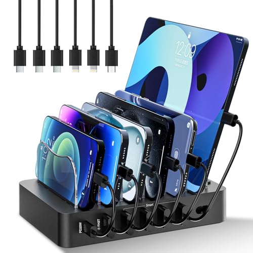 6 Port 68W Fast Charging Station for Multiple Devices