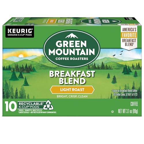 60 Count Green Mountain Coffee Breakfast Blend K-Cups