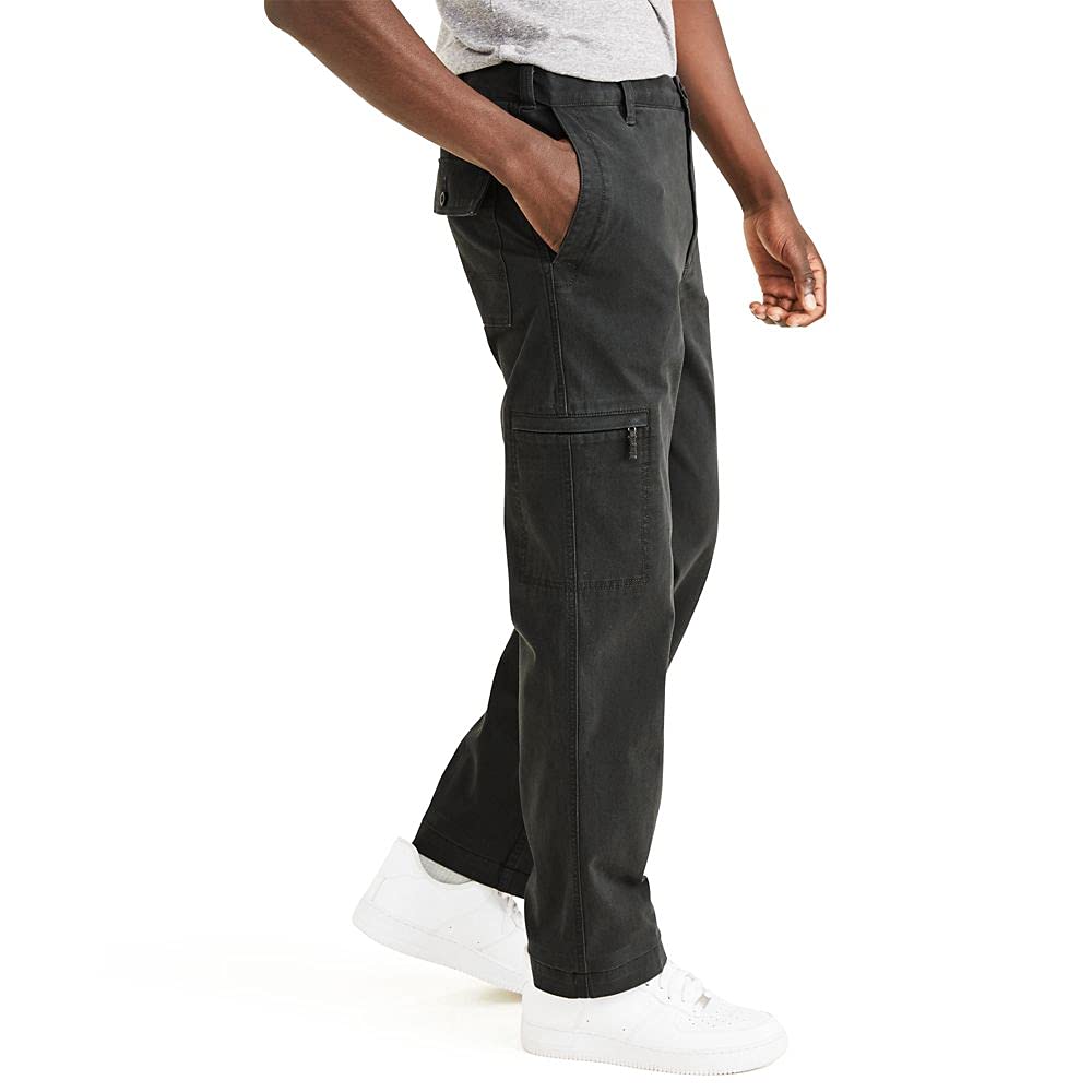 Dockers Men's Go-to Cargo Straight Fit Smart 360 Flex Pants (Standard and Big & Tall), Steelhead, 30W x 30L