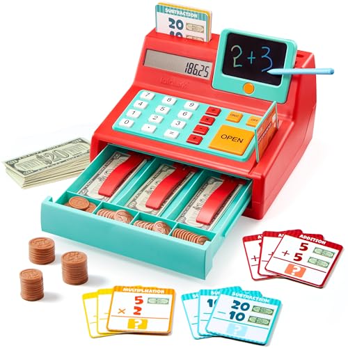 Cash Register Playset with Calculator and Play Money