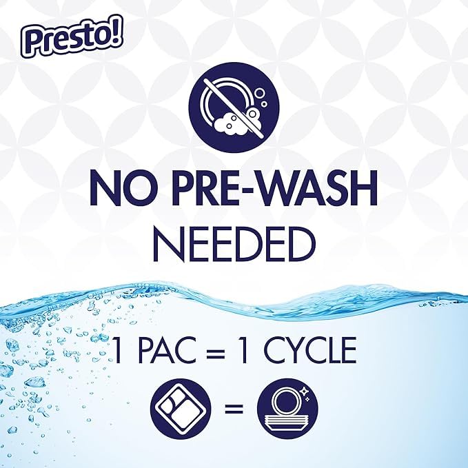 70 Count Presto! Dishwasher Pacs with Fresh Scent