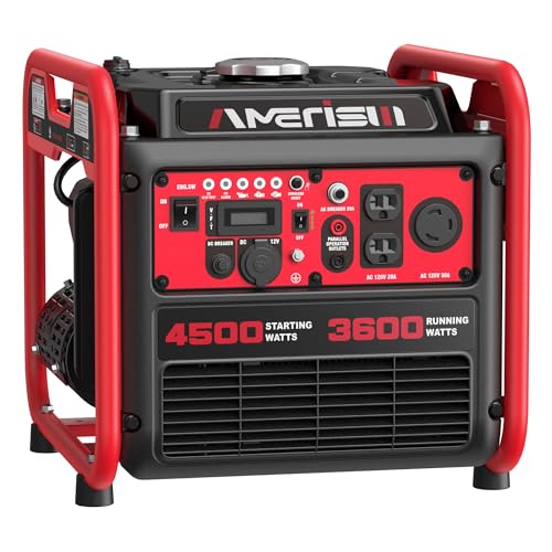 4500W Inverter Generator, Gas Powered, Quiet, CO Sensor