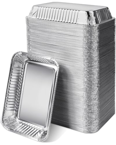 50 Pack Disposable Aluminum Grill Drip Pans