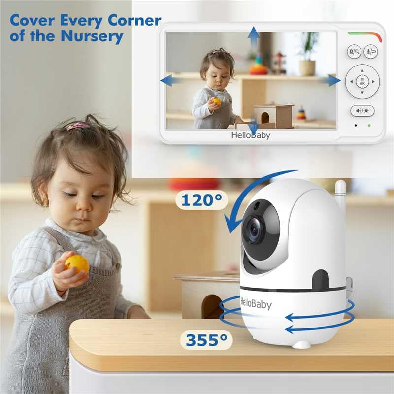 HelloBaby 6" Video Baby Monitor with Night Vision