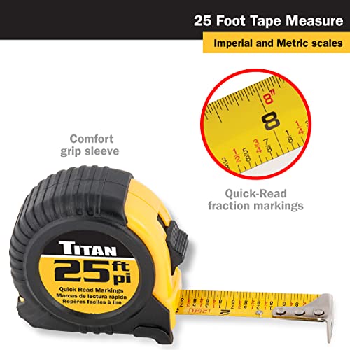 Titan 10906 25-Foot Tape Measure