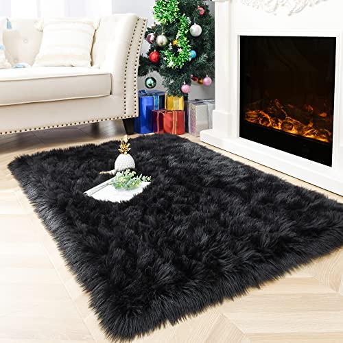 3 x 5 Ft Fluffy Faux Fur Area Rug