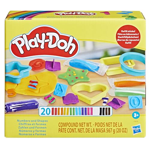 20 Pack Play-Doh Numbers and Shapes Playset Tools